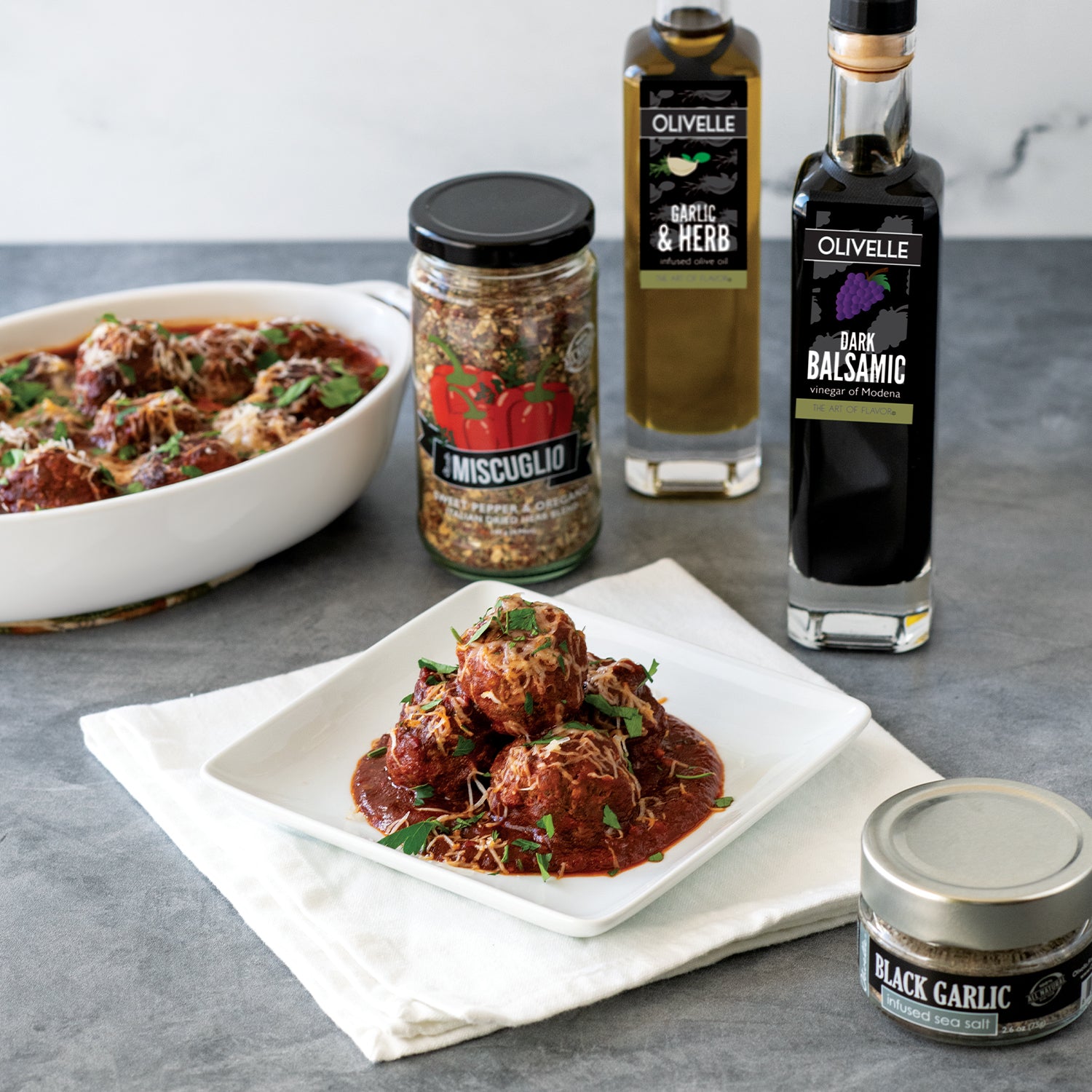 Italian Meatballs with Dark Balsamic Red Sauce - Recipe Gift Kit